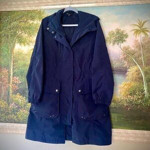 Athleta Ballard Jacket Water Wind Resistant Hooded Black